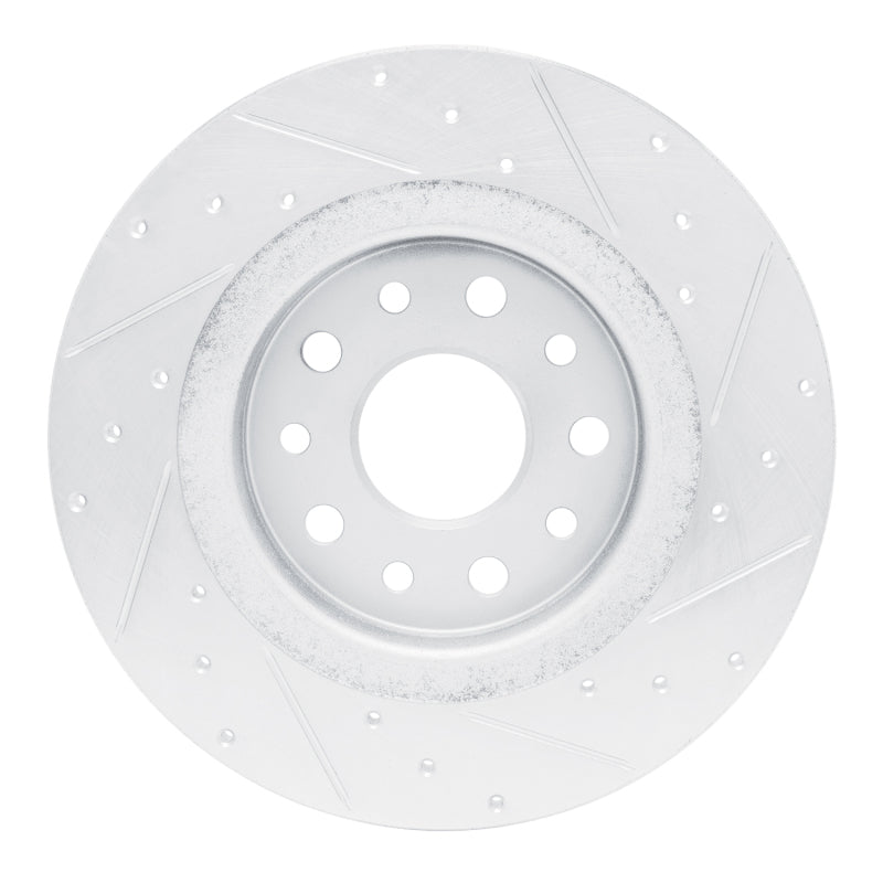 R1 Concepts R1 22-25 Jeep Grand Cherokee Rear Left Drilled & Slotted Silver Brake Rotor