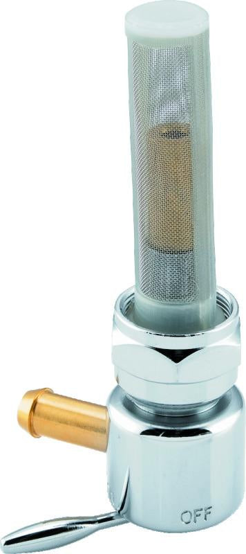 Bikers Choice Chrome Round Petcock 22MM Left Outlet