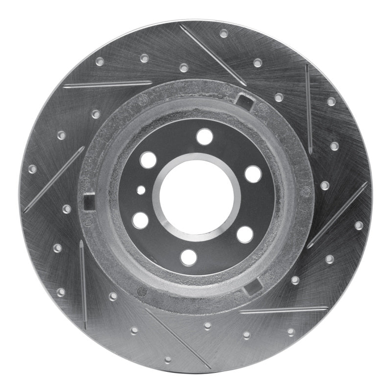 R1 Concepts R1 11-15 VPG MV-1 Rear Left Drilled & Slotted Silver Brake Rotor