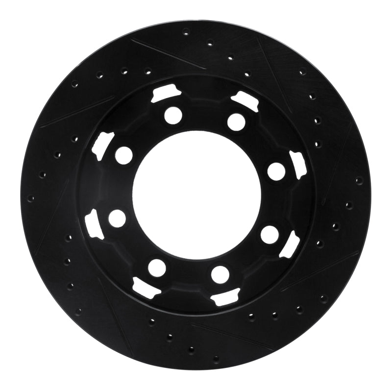 R1 Concepts R1 75-93 Dodge W250 Front Left Drilled & Slotted Black Brake Rotor
