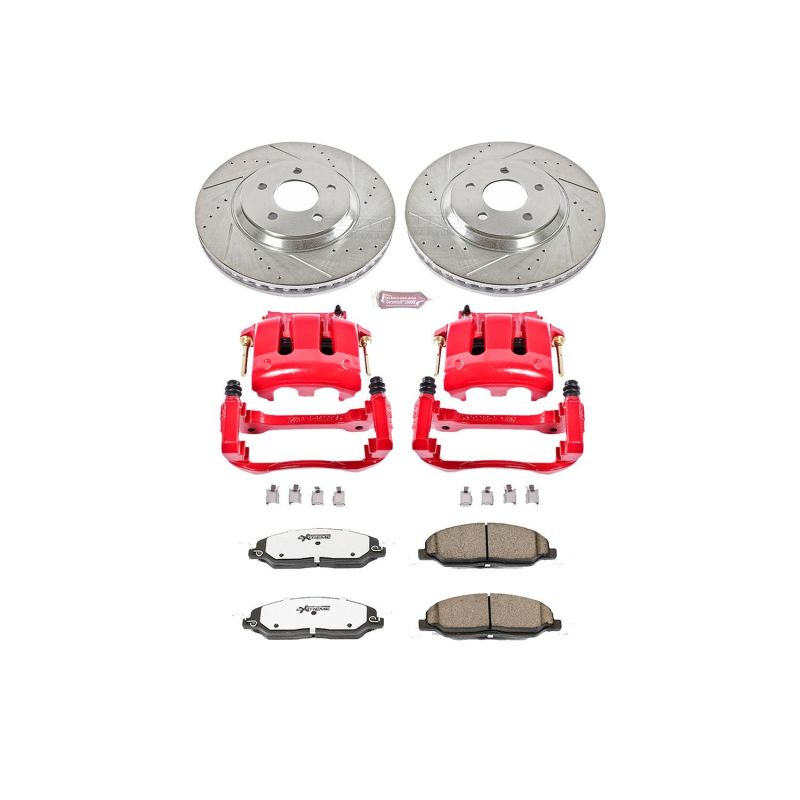 PowerStop Power Stop 05-10 Ford Mustang Front Z26 Street Warrior Brake Kit w/Calipers