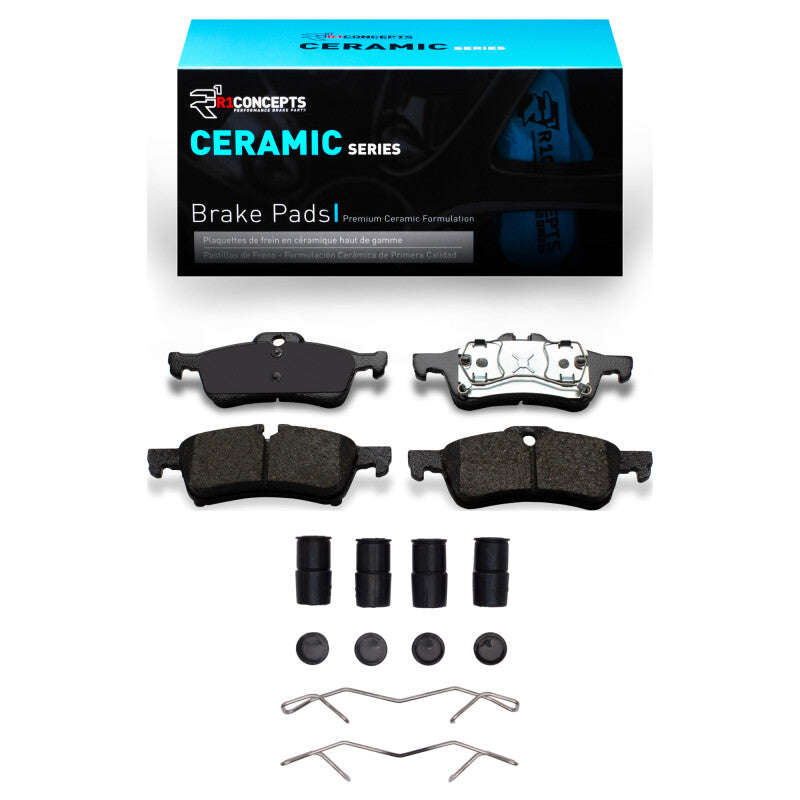 R1 Concepts R1 02-08 Mini Cooper (Excl Clubman) Rear Ceramic Brake Pads & Hardware Kit