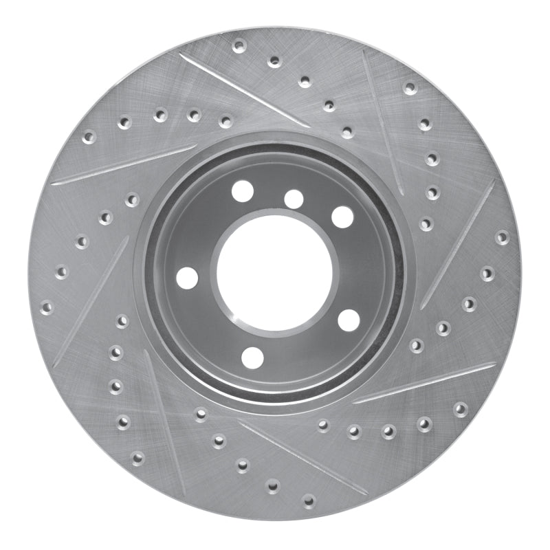 R1 Concepts R1 07-21 BMW 228I xDrive Front Left Drilled & Slotted Silver Brake Rotor