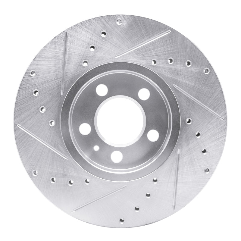R1 Concepts R1 98-18 Audi A1 (Mexico) Front Right Drilled & Slotted Silver Brake Rotor