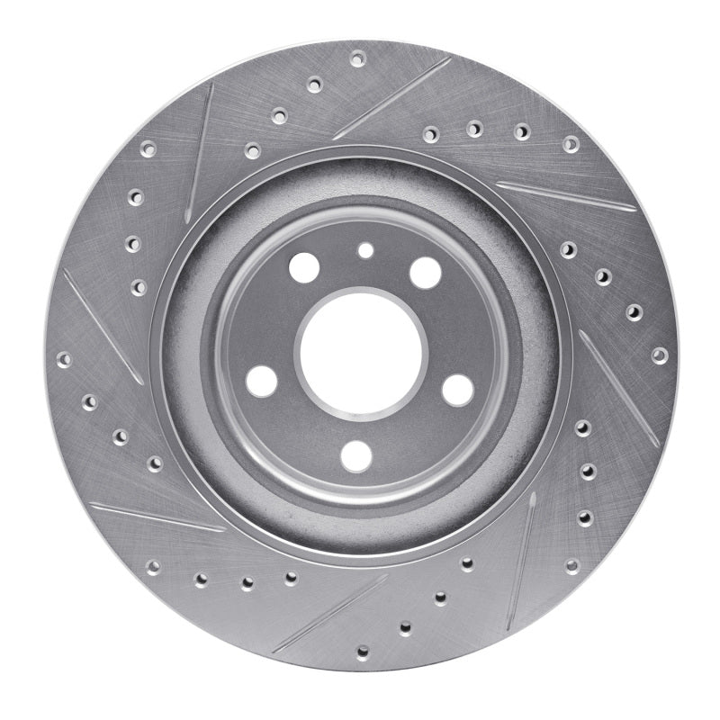 R1 Concepts R1 16-26 Volvo V60 Cross Country Rear Right Drilled & Slotted Silver Brake Rotor