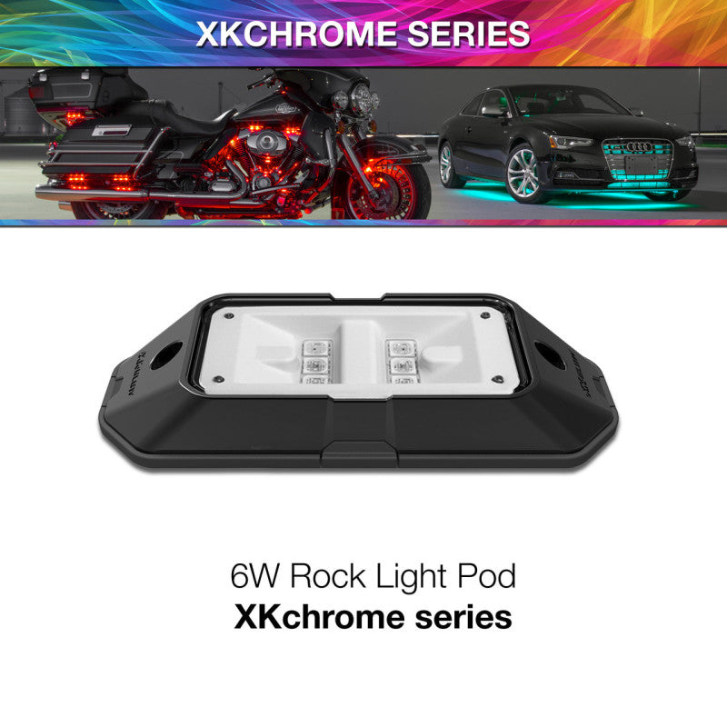 XKGLOW XK Glow XKchrome Low Profile Ultra Bright Rock Light Pod 6W