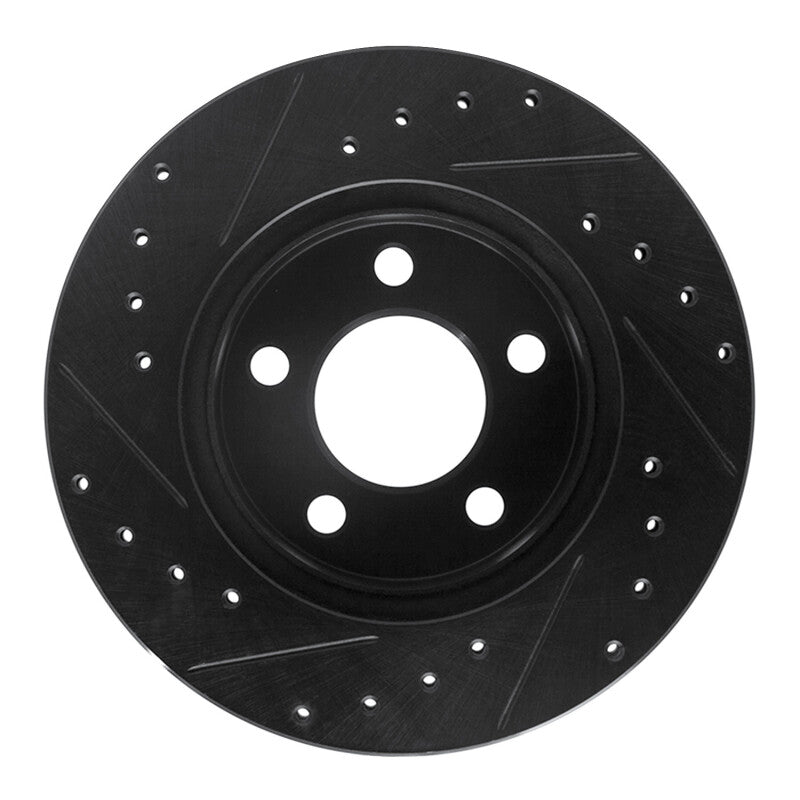 R1 Concepts R1 95-02 Ford Ranger (USA/Canada) Front Right Drilled & Slotted Black Brake Rotor