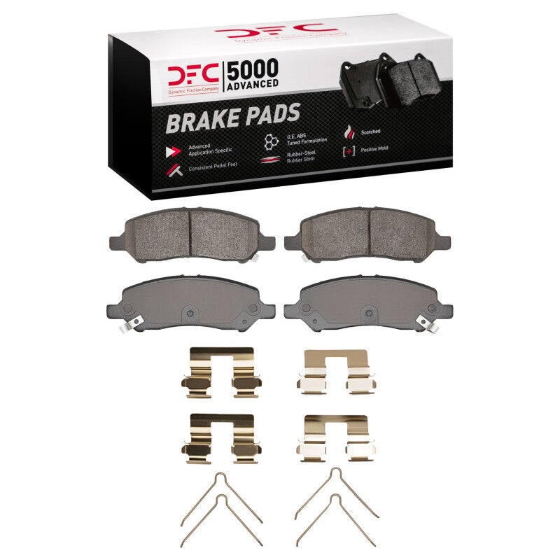 DFC 13-16 Dodge Dart Rear 5000 Advanced Ceramic Brake Pads and Hardware Kit