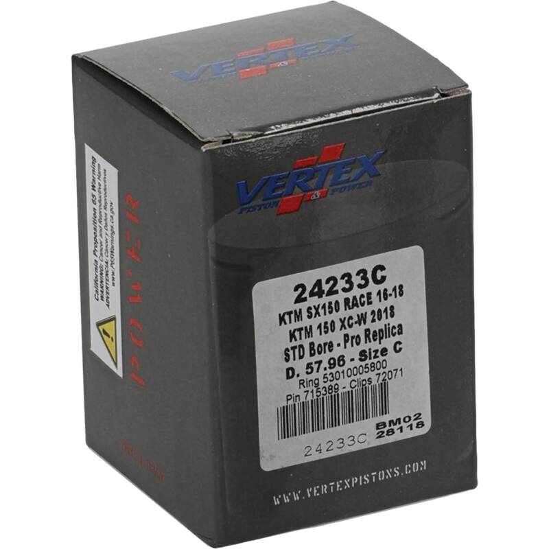 Vertex Pistons Vertex Piston 16-22 KTM 150 SX 150cc Cast Race Piston Kit