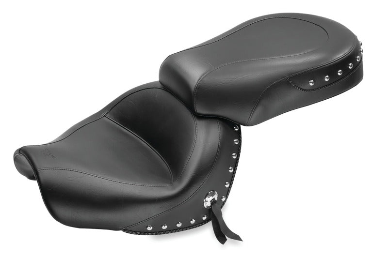 Mustang Motorcycle Mustang 09-17 Yamaha V-Star 950, 950 Tourer Standard Touring 2PC Seat w/Studs - Black