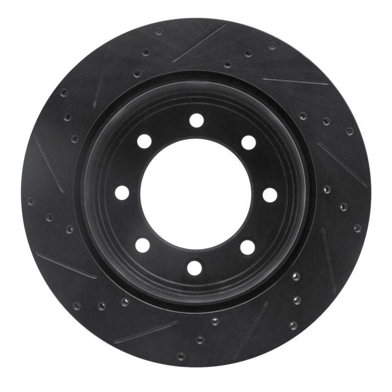R1 Concepts R1 11-22 Ford F-350 Super Duty 4WD Rear Right Drilled & Slotted Black Brake Rotor