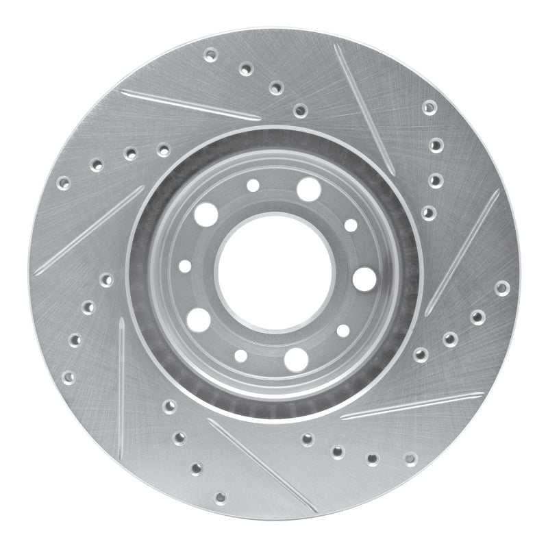 R1 Concepts R1 91-95 Volvo 740 Front Left Drilled & Slotted Silver Brake Rotor