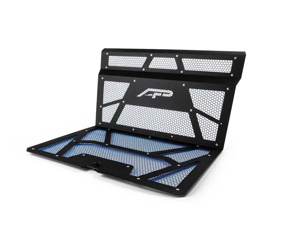 Agency Power AP-RZR-111-FMB-MBLU Vented Engine Cover Matte Black | Blue Polaris RZR XP 1000 | XP Turbo