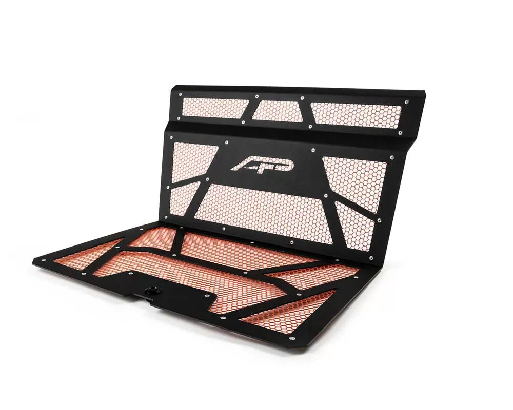 Agency Power AP-RZR-111-FMB-MOR Vented Engine Cover Matte Black | Orange Polaris RZR XP 1000 | XP Turbo