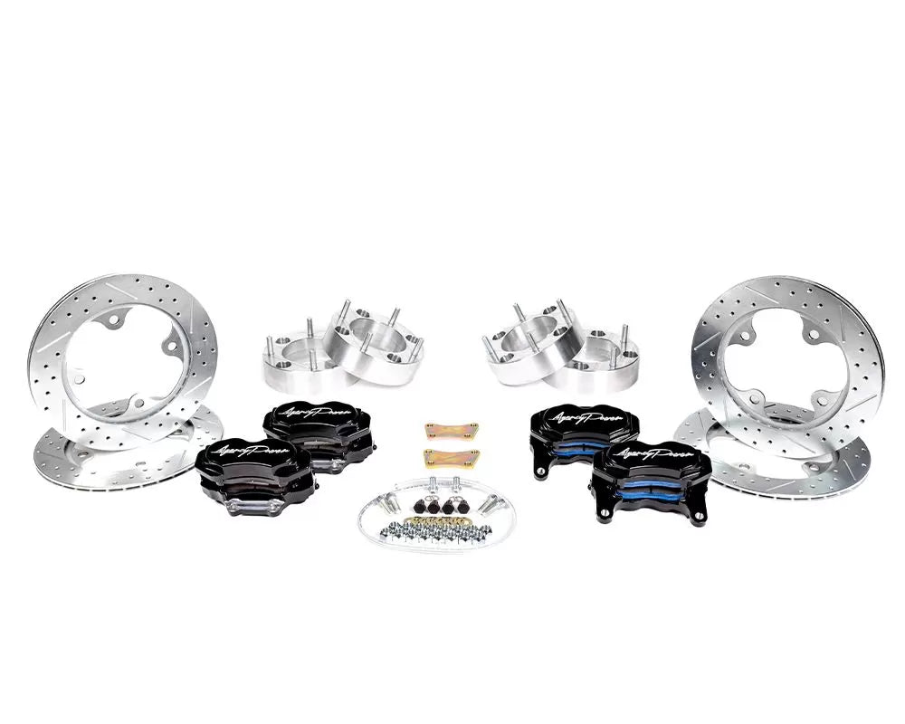 Agency Power AP-RZR-460-BLK Big Brake Kit Front and Rear Black Polaris RZR Turbo