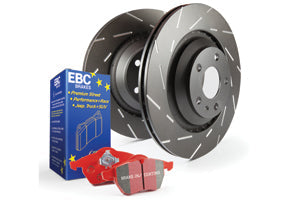 EBC Audi 8J Redstuff 3000 Series Front Sport Brake Pads & USR Slotted Discs Kit - ATE Caliper (TT &TTS) | ML Performance US
