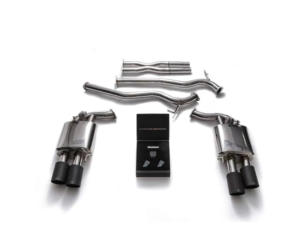 Armytrix Valvetronic Exhaust System Ford Mustang GT 5.0L Convertible MK6 2018+ with Matte Black Tips