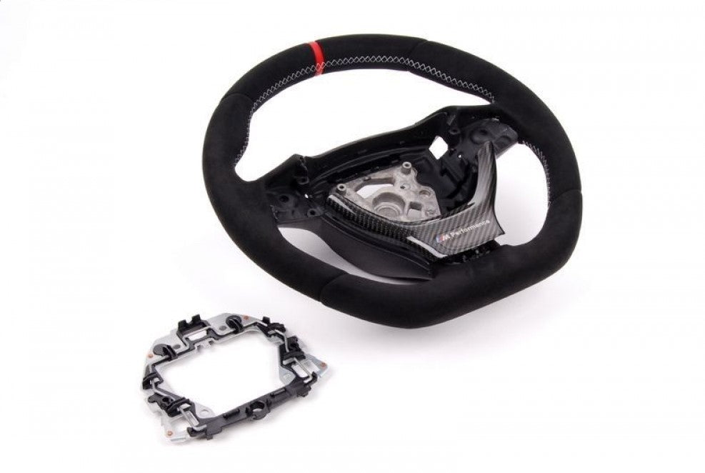 Genuine BMW F06 F07 F10 F13 M Performance Alcantara Steering Wheel with Carbon Fibre Trim (Inc. 535i, 550i, 640d & 650ix) - ML Performance US