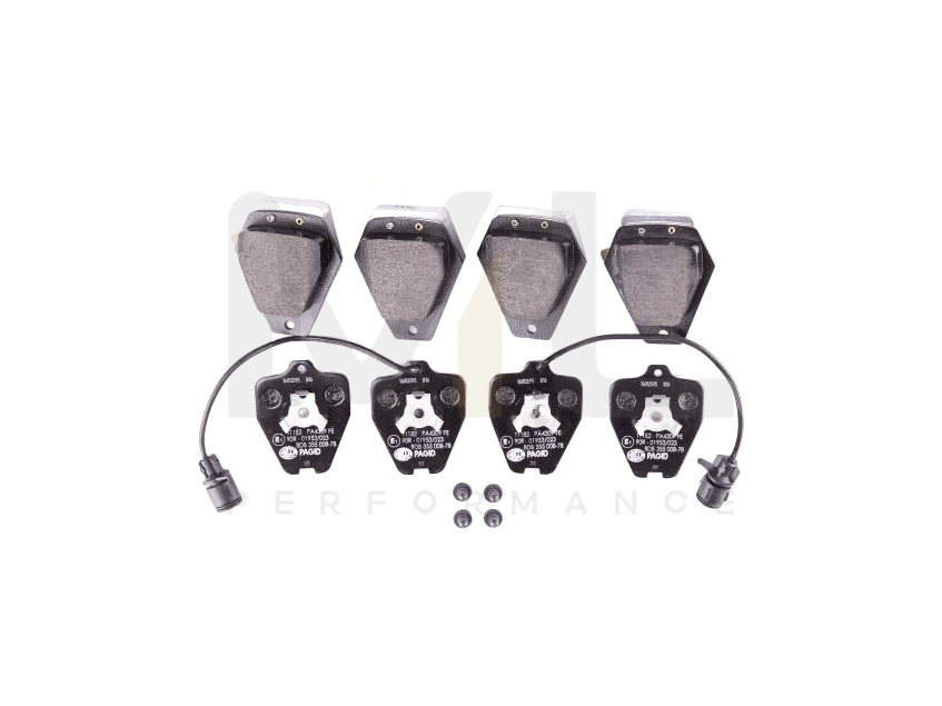 Hella 8DB 355 008-781 Brake Pad Set With Integrated Wear Warning Contact, With Brake Caliper Screws, With Counterweights