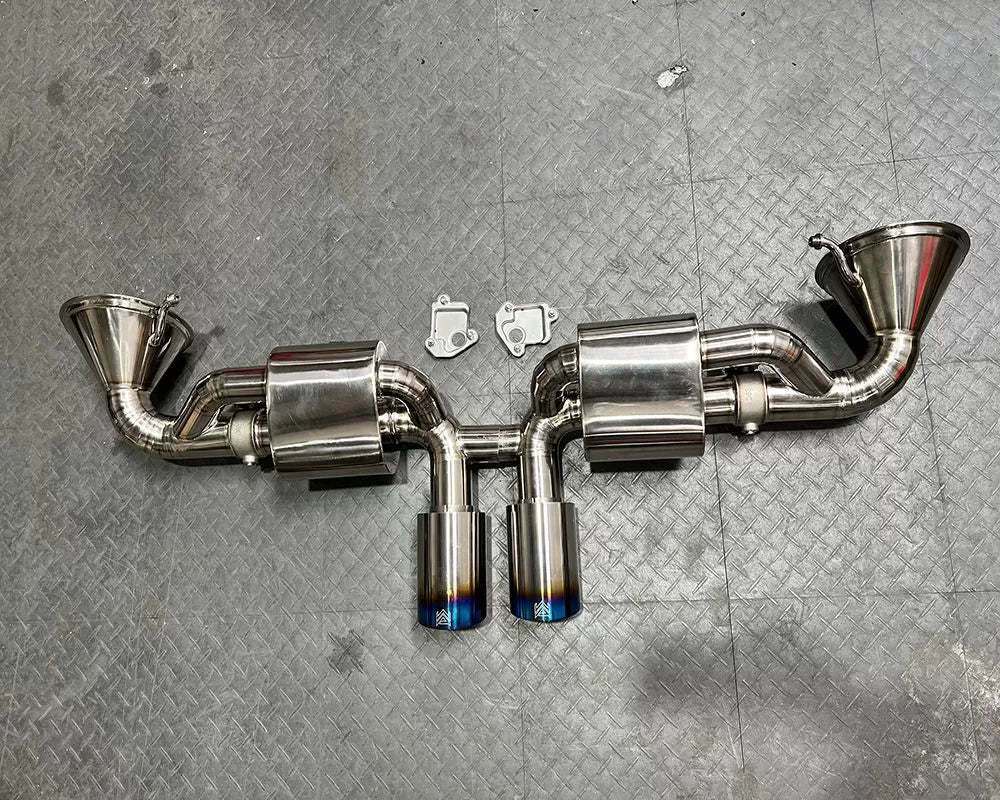 Armytrix Valvetronic Muffler Porsche 992 GT3 GT3RS 2022+ with Chrome Silver Tips
