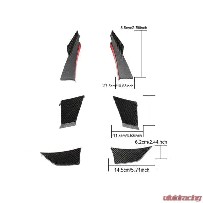 Vivid Racing VR-M3M4-F80F82F83-601 VR Aero Carbon Fiber Canards BMW M3 | M4 | F80 | F82 | F83