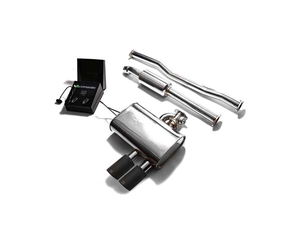 Armytrix Stainless Steel Valvetronic Exhaust System Mini Cooper S F56 F57 2019+ with Matte Black Tips