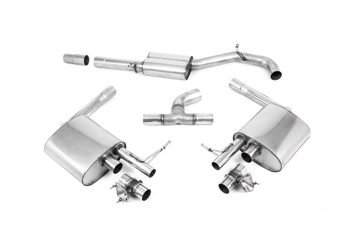 MillTek VW Arteon 2.0 TSI 4motion 76mm Road+ Semi Resonated Valved Cat-Back Exhaust System - ML Performance US