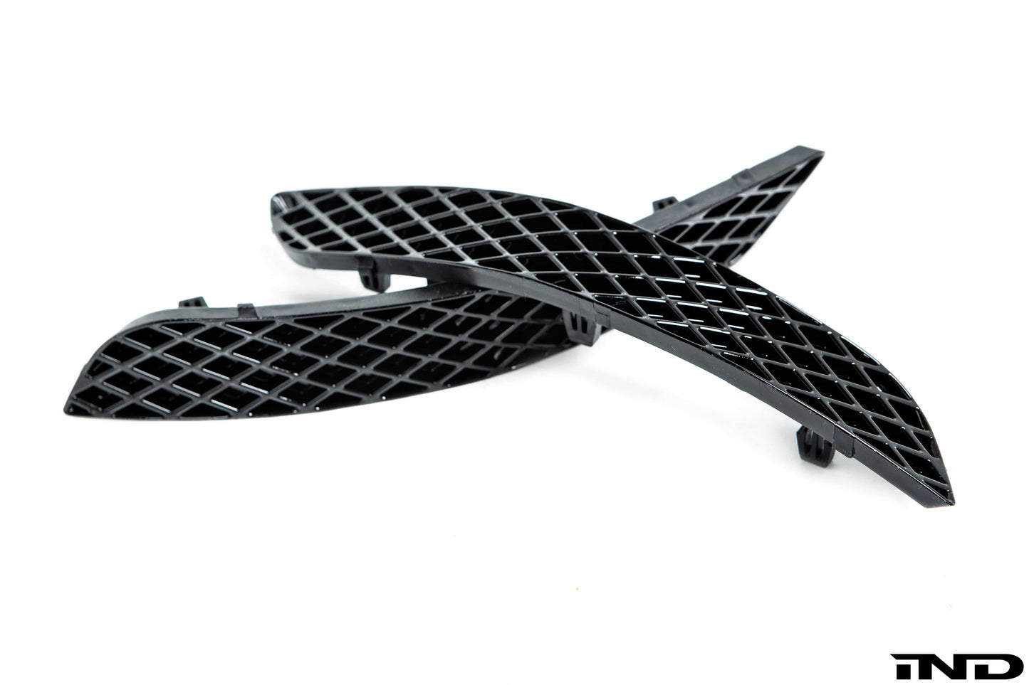 Acexxon R08-40-2 Porsche Gloss Black Rear Reflector Insert Set - Honeycomb