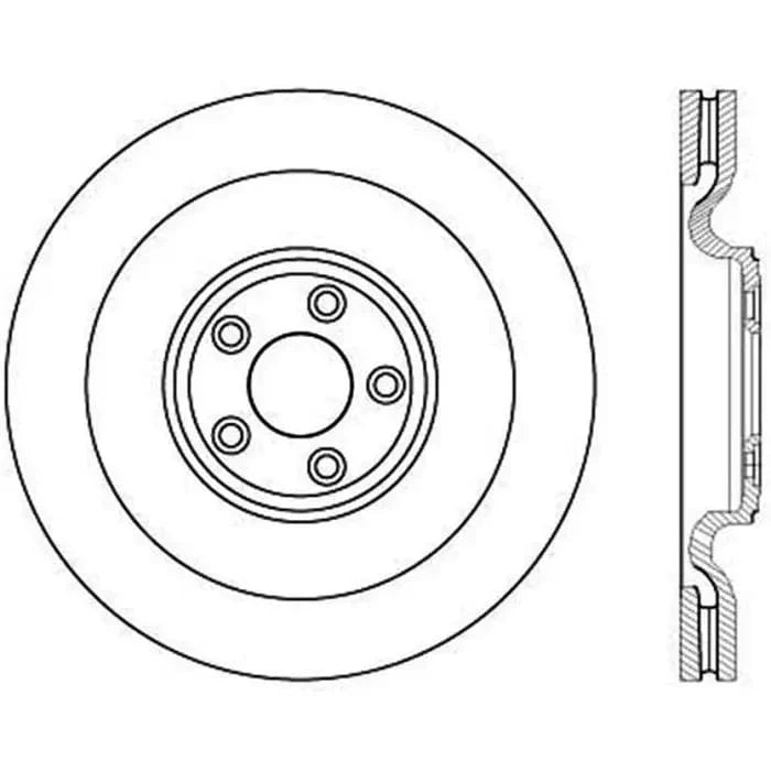 StopTech 127.20030L/R Jaguar 380mm Drilled & Grooved Sport Front Brake Discs - Pair (Inc. F-Type, XF, XJR & XKR)