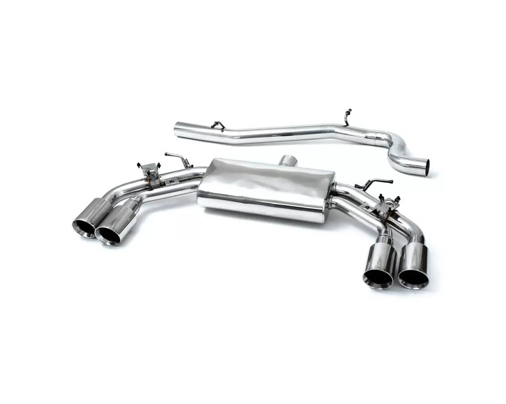 Armytrix Valvetronic Exhaust System Volkswagen Tiguan R 2.0 TFSI 2020+ with Chrome Silver Tips