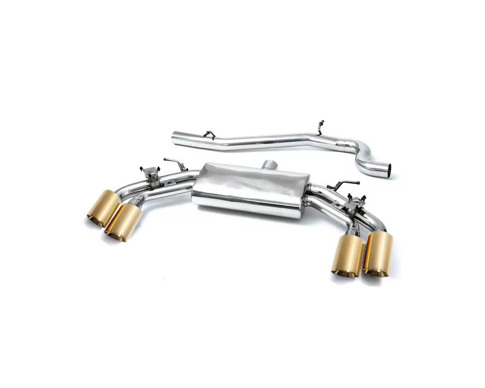 Armytrix Valvetronic Exhaust System Volkswagen Tiguan R 2.0 TFSI 2020+ with Gold Tips