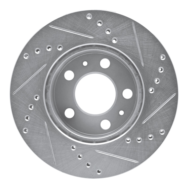 R1 Concepts R1 1976-1993 Volvo 265 Front Left Drilled & Slotted Silver Brake Rotor