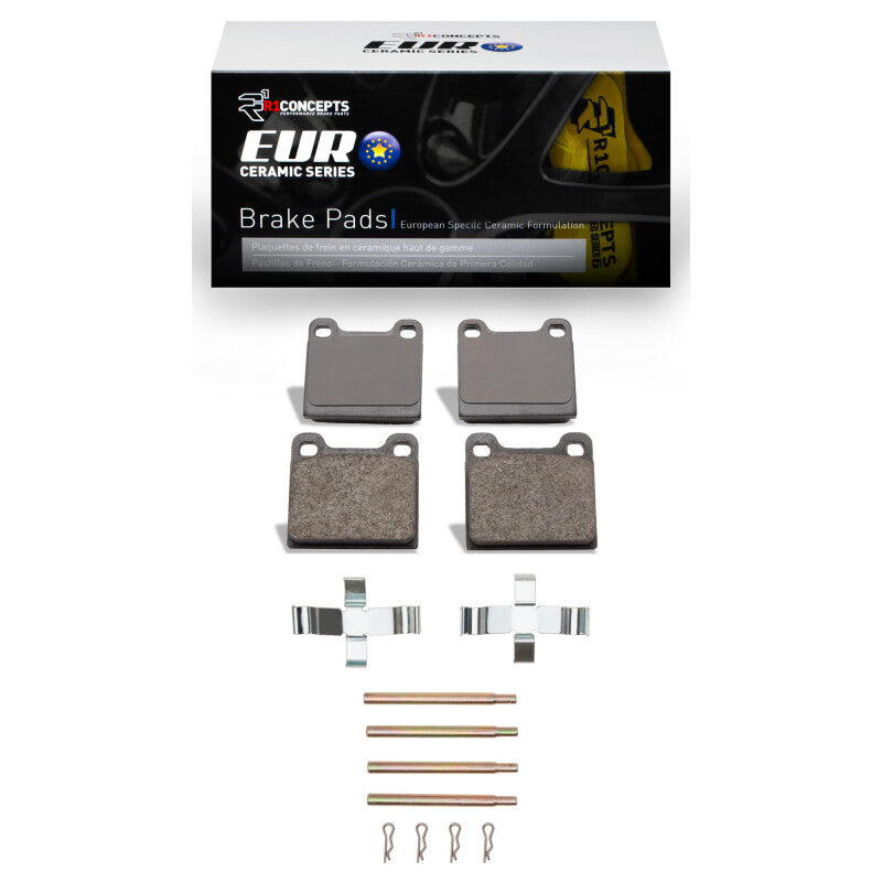 R1 Concepts R1 67-91 Mercedes-Benz 300SDL Rear Euro Ceramic Pads & Hardware Kit