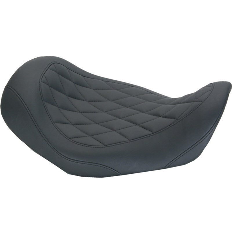 Mustang Motorcycle Mustang 06-17 Harley Dyna Wide Tripper Solo Seat Diamond Stitch- Black