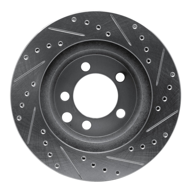 R1 Concepts R1 74-81 Dodge Ramcharger 4WD Front Left Drilled & Slotted Silver Brake Rotor