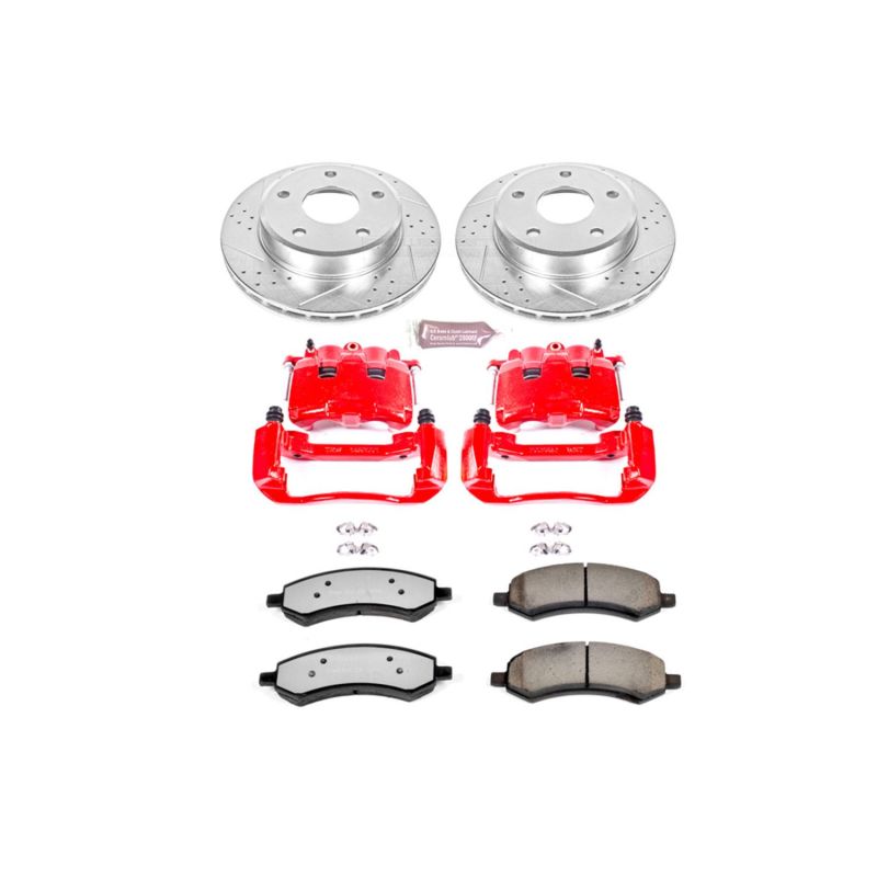 PowerStop Power Stop 06-09 Mitsubishi Raider Front Z36 Truck & Tow Kit w/Cals