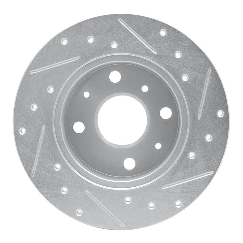 R1 Concepts R1 88-92 Daihatsu CHARADE Front Left Drilled & Slotted Silver Brake Rotor