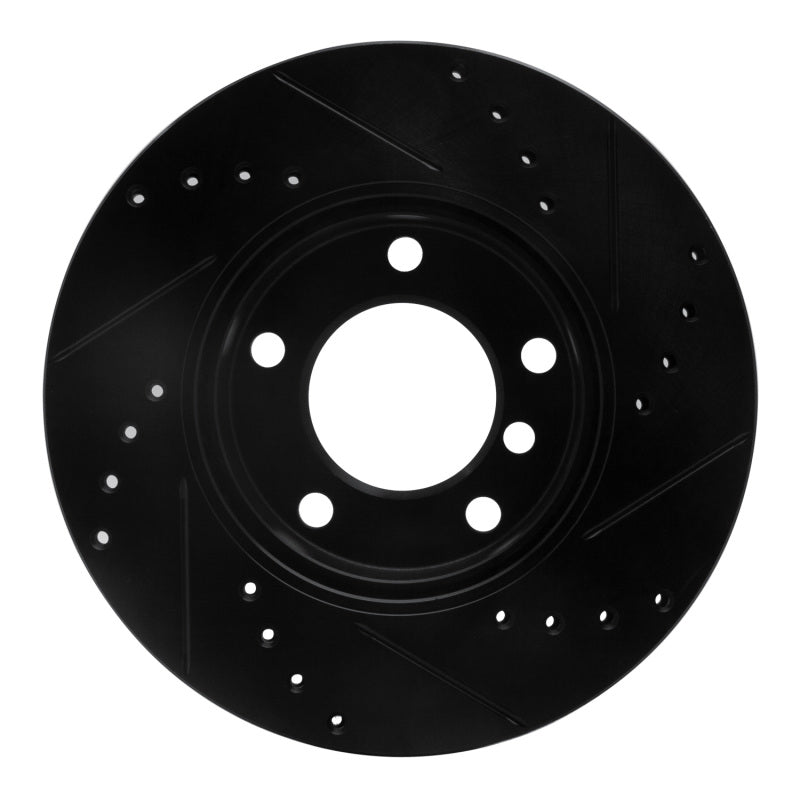 R1 Concepts R1 91-06 BMW 325I (USA/Canada) Front Left Drilled & Slotted Black Brake Rotor