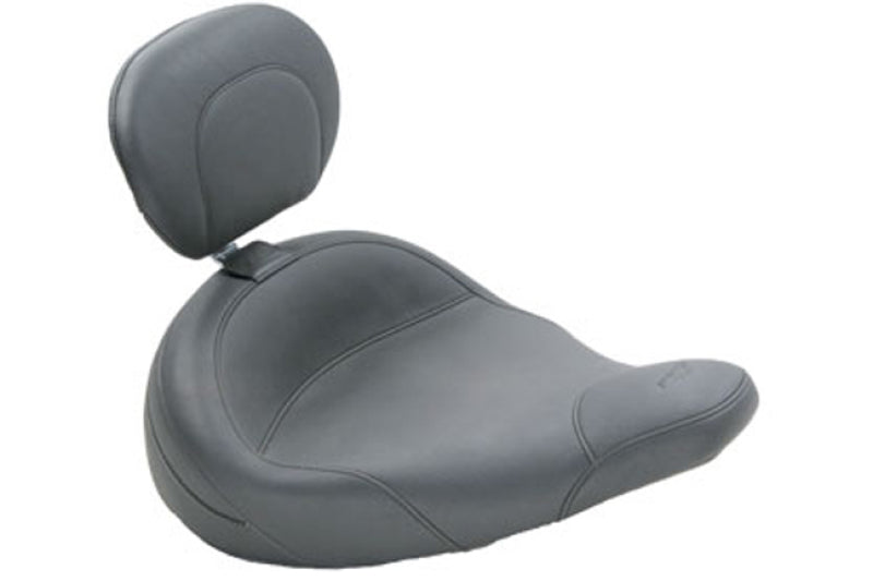 Mustang Motorcycle Mustang 83-21 Harley Electra Glide,Rd King Police Std Touring Solo Seat w/Driver Backrest - Black