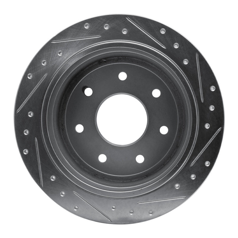 R1 Concepts R1 97-04 Ford F-250 2WD (Excl Super Duty) Rear Left Drilled & Slotted Silver Brake Rotor