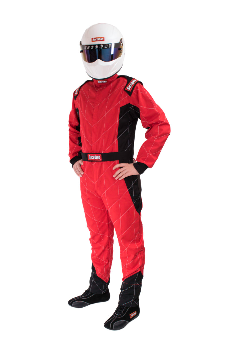 RaceQuip Red Chevron-1 Suit - SFI-1 M Tall