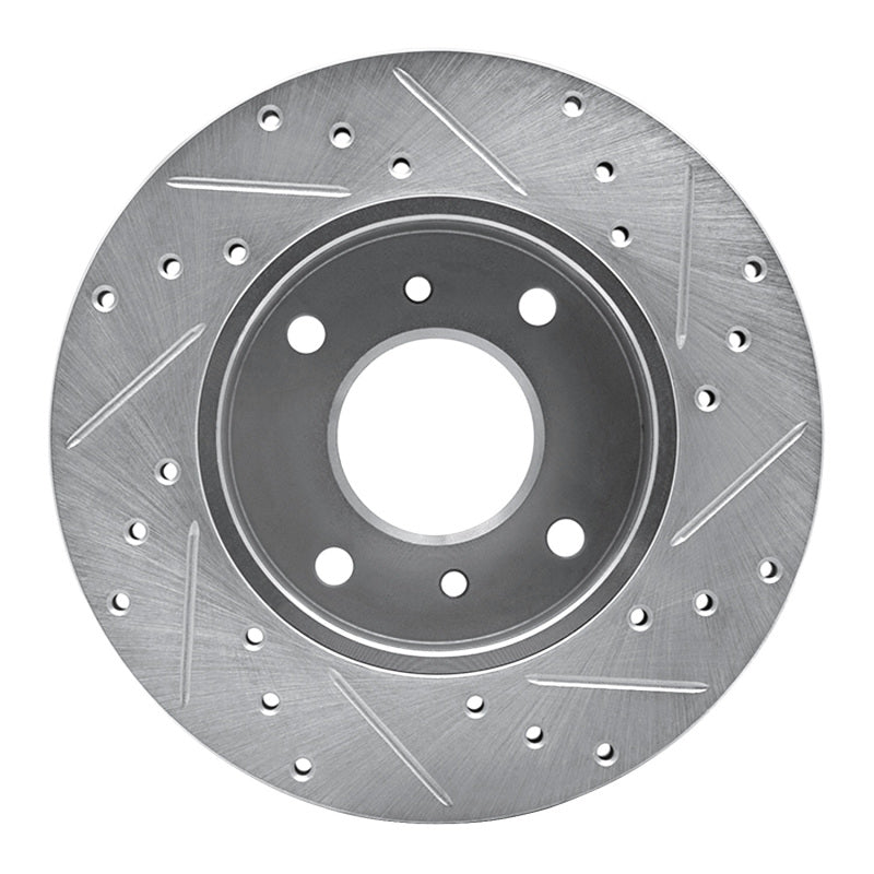 R1 Concepts R1 89-13 Infiniti G20 Front Left Drilled & Slotted Silver Brake Rotor