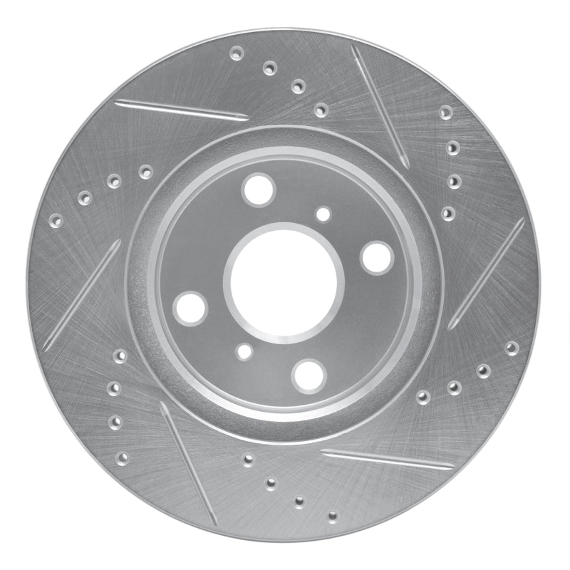 R1 Concepts R1 06-19 Scion IQ Front Left Drilled & Slotted Silver Brake Rotor