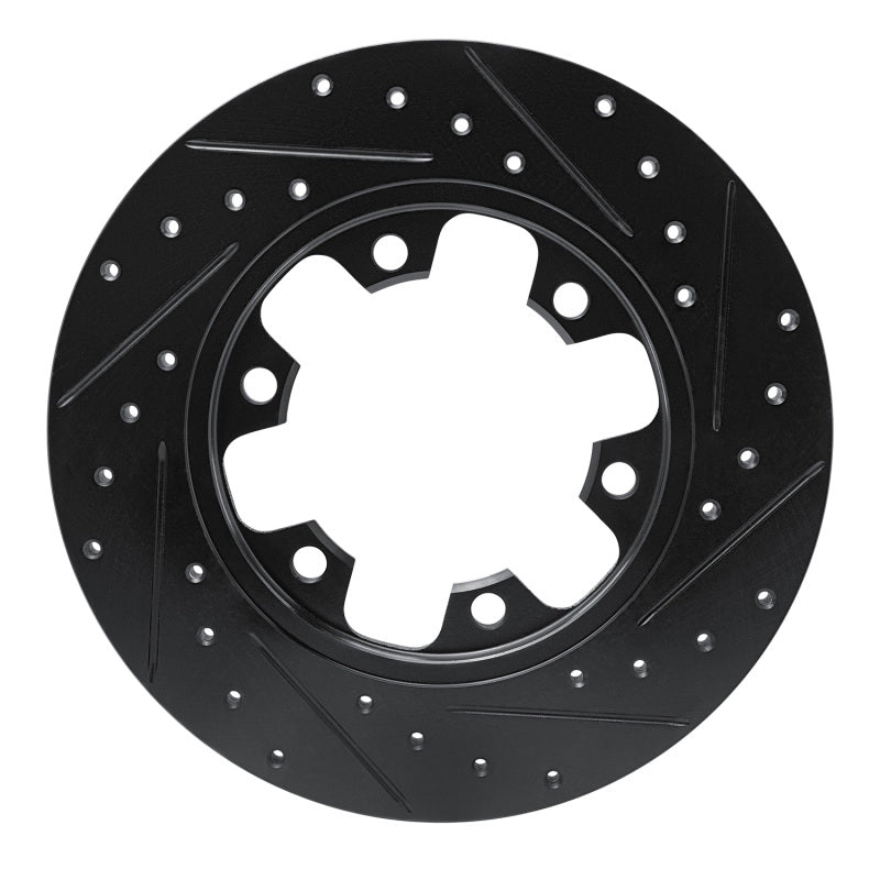 R1 Concepts R1 15-25 Ford Transit-350/SRW Rear Left Drilled & Slotted Black Brake Rotor