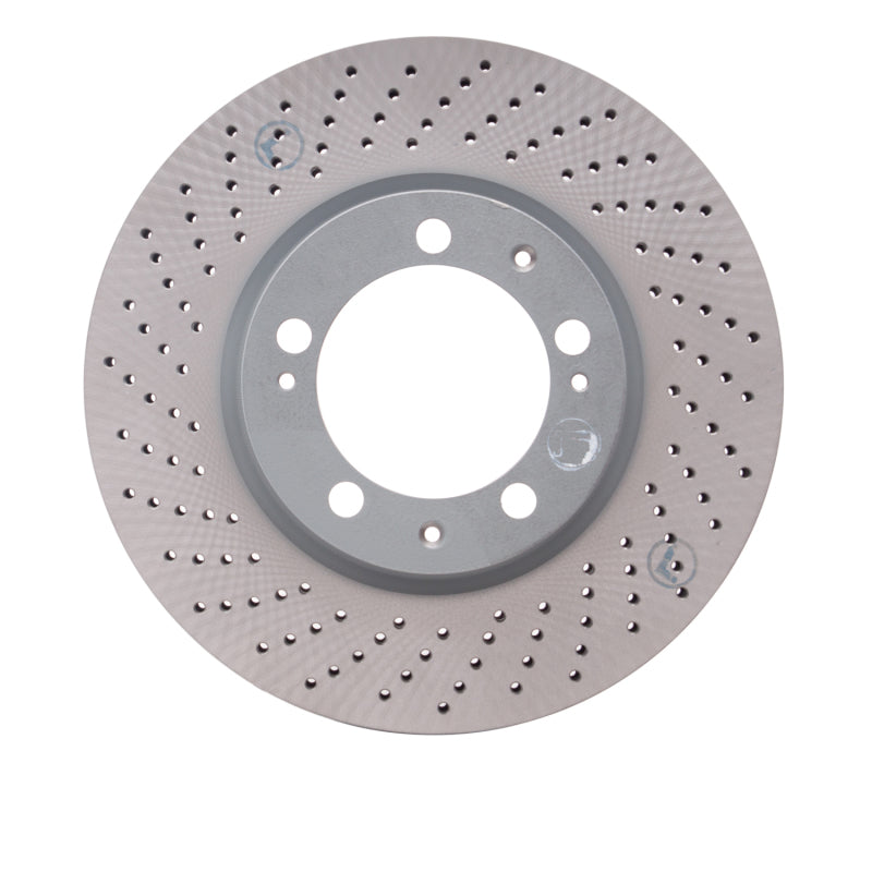 DFC 93-94 Porsche 911 Left Front Drilled Hi-Carbon Alloy Geomet Coated Rotor