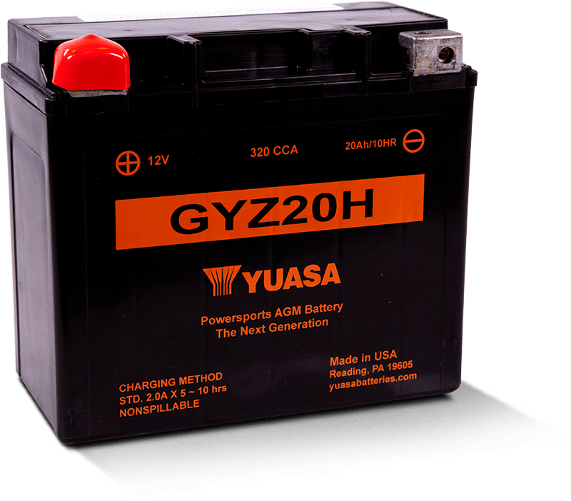 Yuasa Battery Yuasa GYZ20H High Performance Maintenance Free AGM 12-Volt Battery