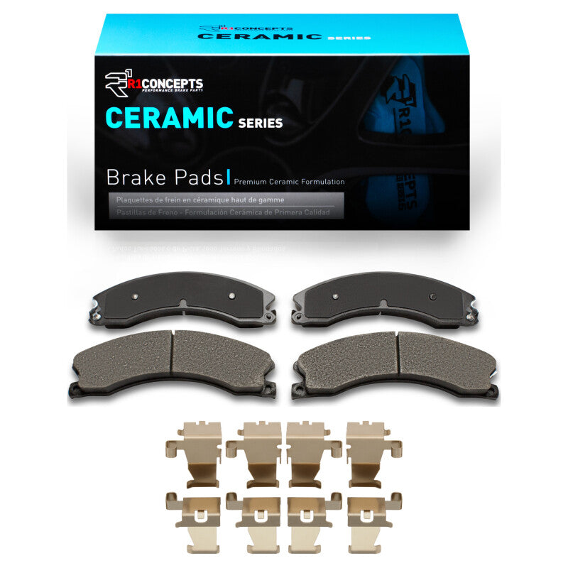 R1 Concepts R1 2009-2024 Chevrolet Express 3500 Front/Rear R1 Ceramic Pads & Hardware Kit