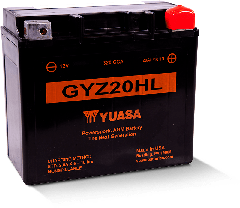 Yuasa Battery Yuasa GYZ20HL High Performance Maintenance Free AGM 12-Volt Battery