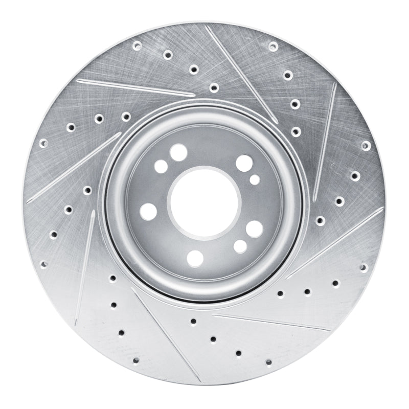 R1 Concepts R1 2020-2023 Mercedes-Benz GLE350 Front Left Drilled & Slotted Silver Brake Rotor