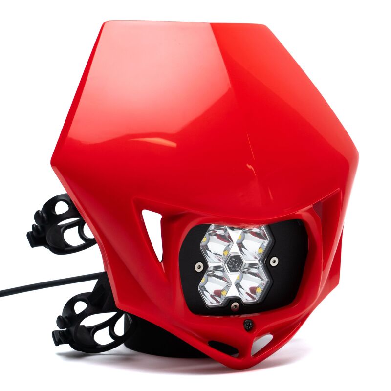 Baja Designs Squadron 2.0 Sport (Spot) - Clear A/C w/MC Race LED Light - Red